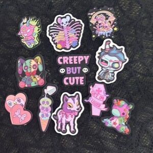 2/$13 for🎃 10pcs - Creepy But Cute Sticker Set - Multicolor